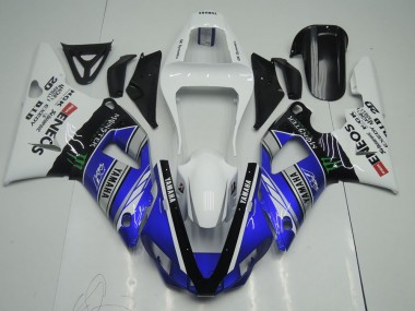 00-01 Blau Weiß ENEOS Monster YZF R1 Motorrad Verkleidung