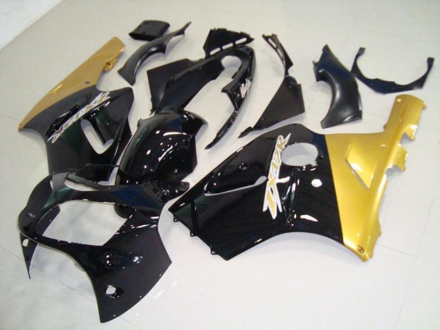 00-01 Schwarz Gold ZX12R Motorrad Verkleidung