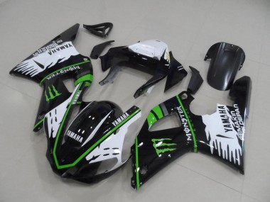 00-01 Schwarz Weiß Grün Monster YZF R1 Motorrad Verkleidungen