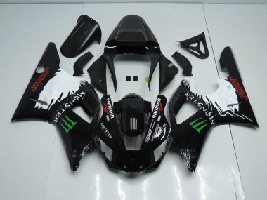 00-01 Schwarz weißes Monster YZF R1 Motorrad Verkleidung