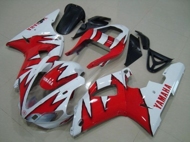 00-01 Weiß Rot Flamme YZF R1 Motorrad Verkleidung