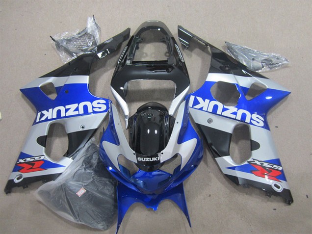 00-02 Blau weißer Aufkleber GSXR 1000 Motorrad Verkleidungen 00-02 Blau weißer Aufkleber GSXR 1000 Motorrad Verkleidungen