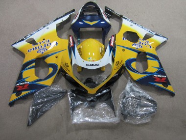 00-02 Gelb Blau Corona Extra GSXR 1000 Motorrad Verkleidung