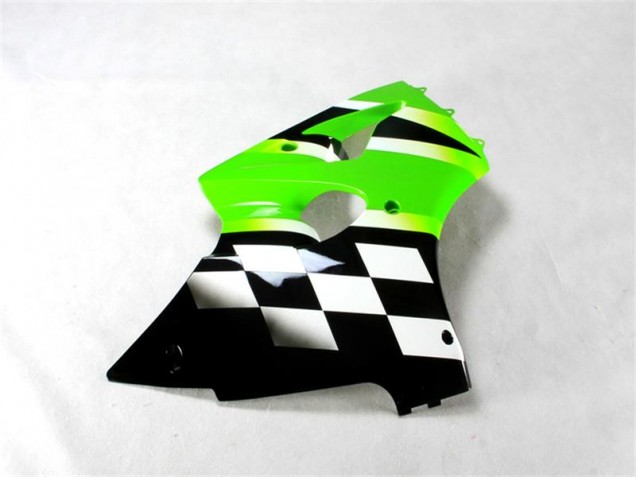00-02 Grün Schwarz Weiß ZX6R Motorrad Verkleidungen 00-02 Grün Schwarz Weiß ZX6R Motorrad Verkleidungen