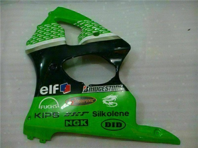 00-02 Grün Schwarz ZX6R Motorrad Verkleidung & Plastik 00-02 Grün Schwarz ZX6R Motorrad Verkleidung & Plastik