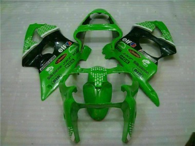00-02 Grün Schwarz ZX6R Motorrad Verkleidung & Plastik