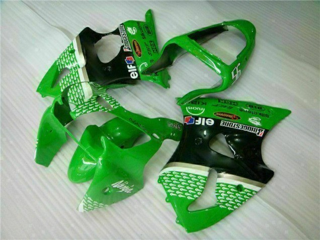 00-02 Grün Schwarz ZX6R Motorrad Verkleidungen