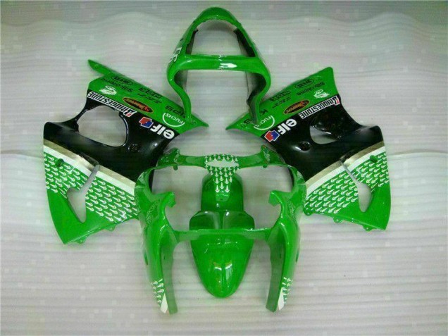 00-02 Grün Schwarz ZX6R Motorrad Verkleidungen