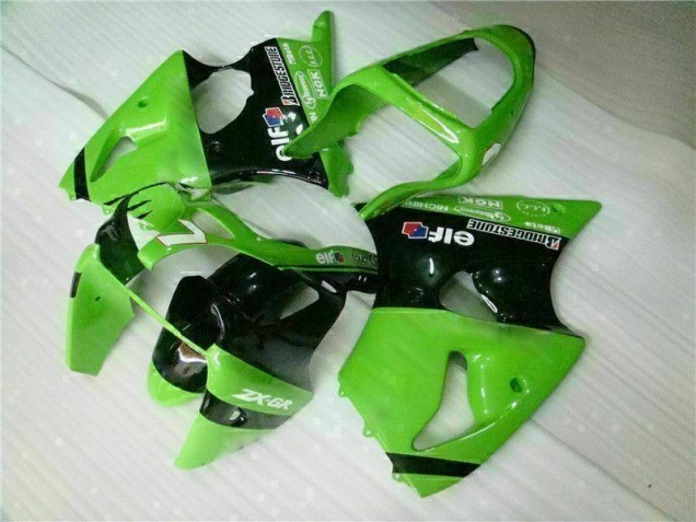 00-02 Grün Schwarz ZX6R Motorrad Vollverkleidung