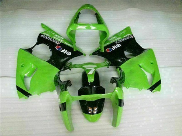 00-02 Grün Schwarz ZX6R Motorrad Vollverkleidung