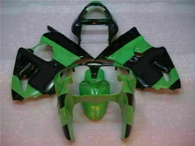 00-02 Grün Schwarz ZX6R Motorrad Vollverkleidung & Plastik