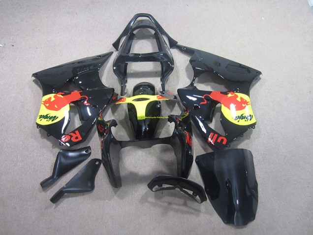 00-02 Schwarz Gelb Rot Bull Ninja ZX6R Motorrad Verkleidung 00-02 Schwarz Gelb Rot Bull Ninja ZX6R Motorrad Verkleidung