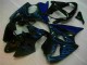 00-02 Schwarz mit Blaur Flamme ZX6R Motorrad Verkleidung