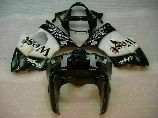 00-02 Schwarzer West Ninja ZX6R Motorrad Verkleidung