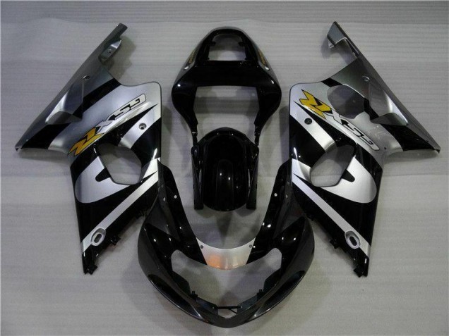 00-02 Silber Schwarz GSXR 1000 Motorrad Verkleidung 00-02 Silber Schwarz GSXR 1000 Motorrad Verkleidung