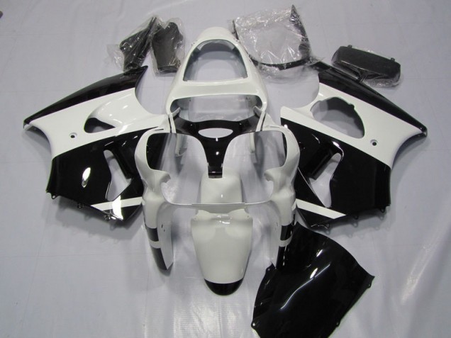 00-02 Weiß Schwarz ZX6R Motorrad Verkleidung 00-02 Weiß Schwarz ZX6R Motorrad Verkleidung
