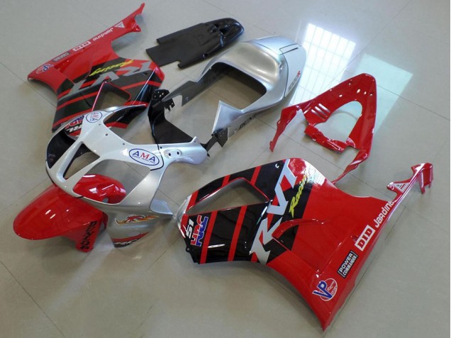 00-06 Rot Silber VTR1000 Motorrad Verkleidung