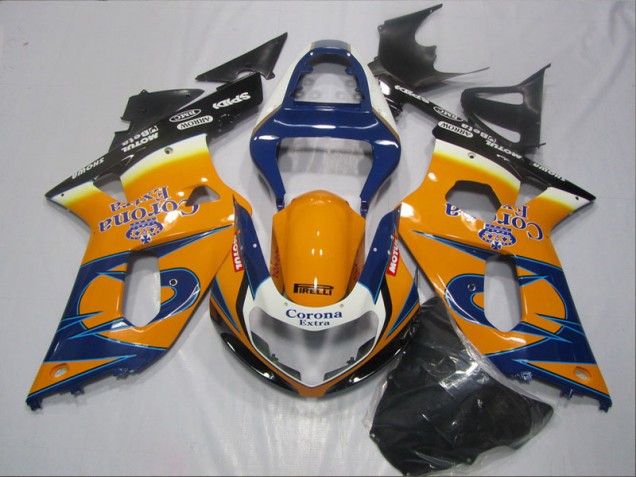 01-03 Blau Orange Corona Extra GSXR 600 Motorrad Verkleidung 01-03 Blau Orange Corona Extra GSXR 600 Motorrad Verkleidung