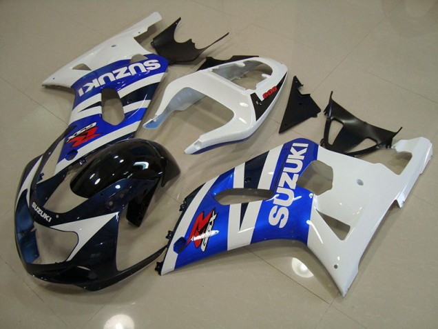 01-03 Blau Weiß GSXR 750 Motorrad Verkleidungen 01-03 Blau Weiß GSXR 750 Motorrad Verkleidungen