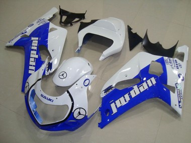 01-03 Blau Weiß Jordan GSXR 750 Motorrad Verkleidung