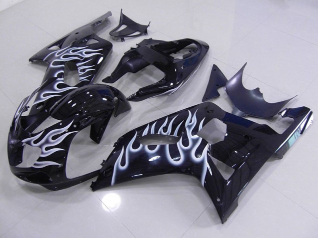 01-03 Blau weiße Flamme GSXR 750 Motorrad Verkleidung