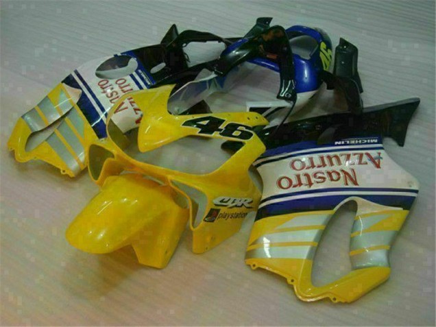 01-03 Gelb Silber Nastro Azzurro CBR600 F4i Motorrad Verkleidung