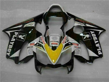 01-03 Gelb Silber Schwarz Playboy CBR600 F4i Motorrad Verkleidung
