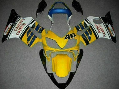 01-03 Gelb Weiß CBR600 F4i Motorrad Verkleidung