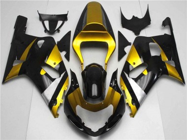 01-03 Gold Schwarz GSXR 600/750 Motorrad Verkleidung