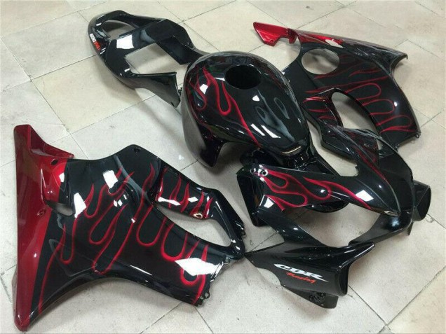 01-03 Rot Flamme CBR600 F4i Motorrad Verkleidung