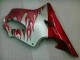 01-03 Rot Flamme Silber CBR600 F4i Motorrad Verkleidung 01-03 Rot Flamme Silber CBR600 F4i Motorrad Verkleidung