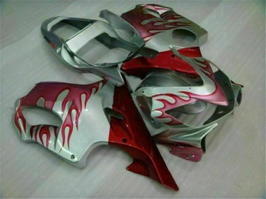 01-03 Rot Flamme Silber CBR600 F4i Motorrad Verkleidung