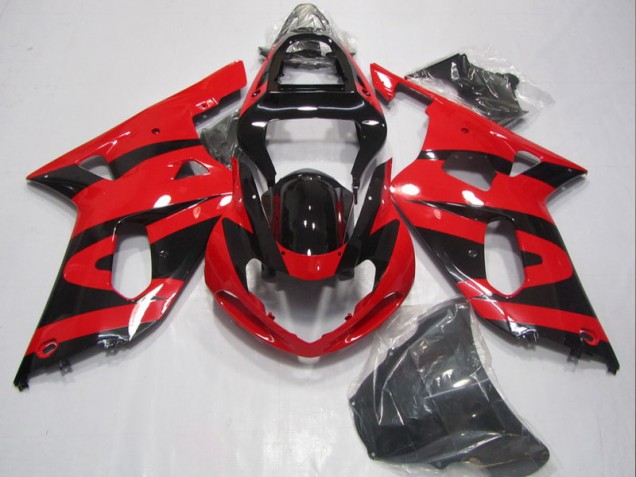 01-03 Schwarz Rot GSXR 600 Motorrad Verkleidung 01-03 Schwarz Rot GSXR 600 Motorrad Verkleidung