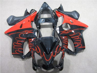 01-03 Schwarz rote Flamme CBR600 F4i Motorrad Verkleidung