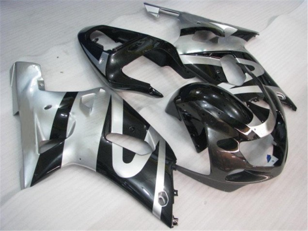 01-03 Silber Schwarz GSXR 600/750 Motorrad Verkleidung 01-03 Silber Schwarz GSXR 600/750 Motorrad Verkleidung
