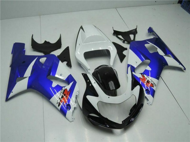 01-03 Weiß Blau GSXR 600/750 Motorrad Verkleidung 01-03 Weiß Blau GSXR 600/750 Motorrad Verkleidung