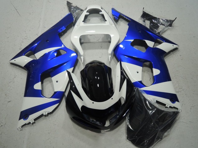 01-03 Weiß Blau GSXR 600 Motorrad Verkleidung 01-03 Weiß Blau GSXR 600 Motorrad Verkleidung
