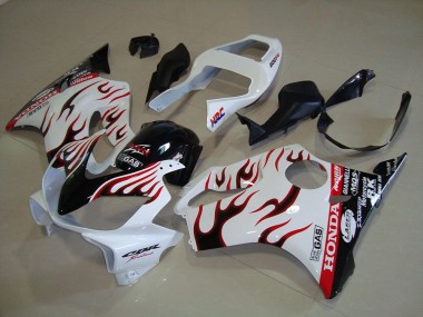 01-03 Weiß Flamme CBR600 F4i Motorrad Verkleidung