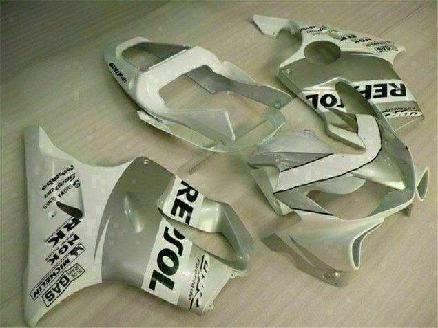 01-03 Weiß Silber CBR600 F4i Motorrad Verkleidung