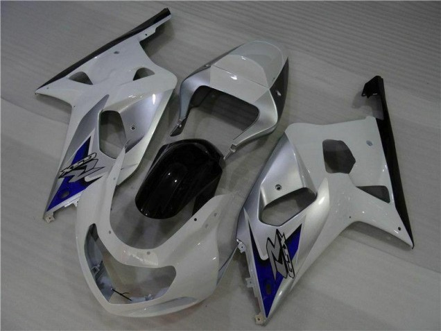 01-03 Weiß Silber GSXR 600/750 Motorrad Verkleidung 01-03 Weiß Silber GSXR 600/750 Motorrad Verkleidung