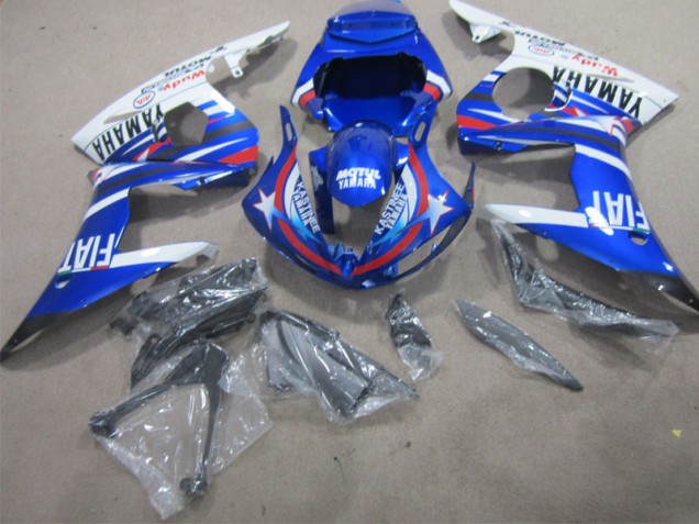 02-03 Blau Weiß Motul Fiat YZF R1 Motorrad Verkleidungen