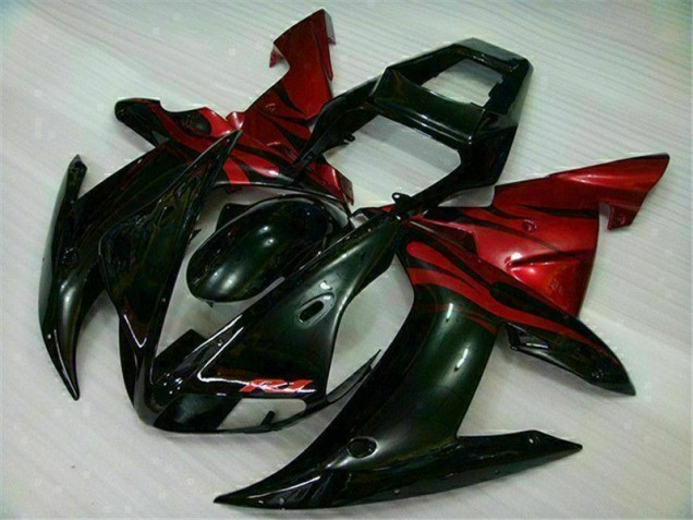 02-03 Schwarz Rot YZF R1 Motorrad Verkleidungen
