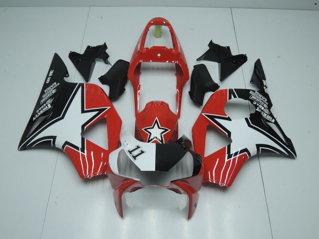 02-03 Schwarz Roter Stern CBR900RR 954 Motorrad Verkleidung