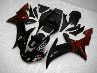 02-03 Schwarz YZF R1 Motorradverkleidung Plastik Kits