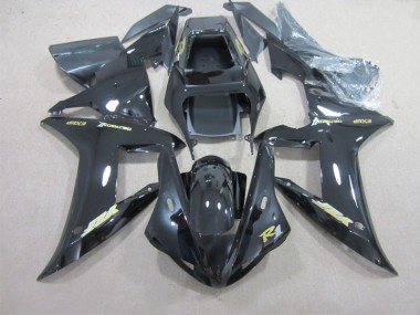 02-03 Schwarz mit goldenem Aufkleber YZF R1 Motorrad Verkleidung