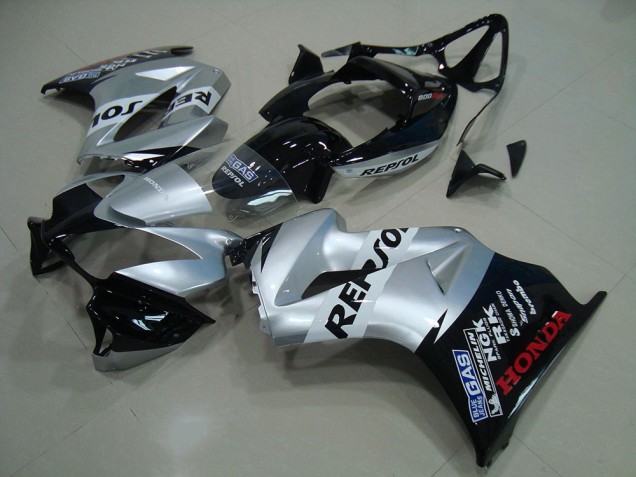 02-13 Silber Repsol VFR800 Motorrad Verkleidungen 02-13 Silber Repsol VFR800 Motorrad Verkleidungen