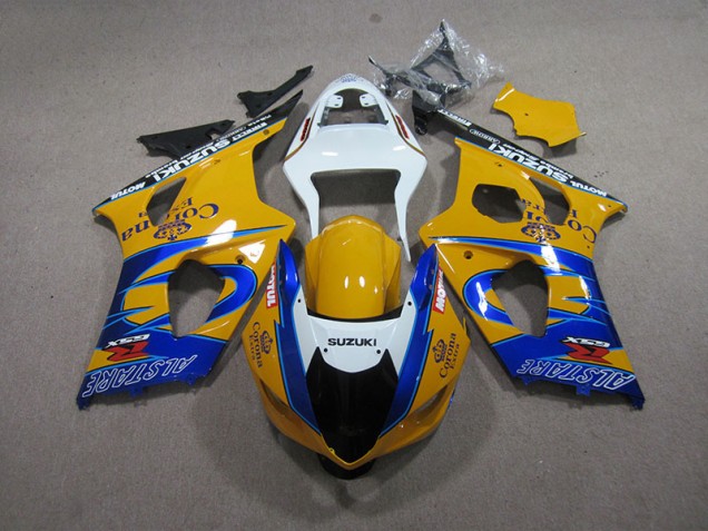 03-04 Gelb Blau Corona Extra GSXR 1000 Motorrad Verkleidung