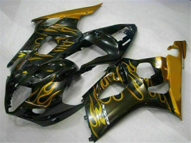 03-04 Gold Schwarz GSXR 1000 Motorrad Verkleidung 03-04 Gold Schwarz GSXR 1000 Motorrad Verkleidung