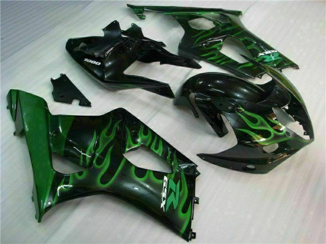 03-04 Grün Schwarz GSXR 1000 Motorrad Verkleidung 03-04 Grün Schwarz GSXR 1000 Motorrad Verkleidung