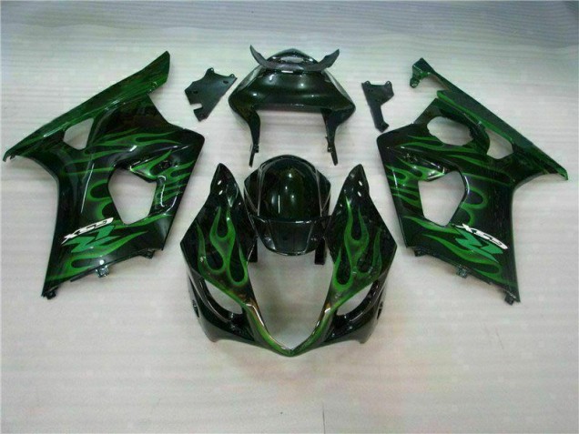 03-04 Grün Schwarz GSXR 1000 Motorrad Verkleidung 03-04 Grün Schwarz GSXR 1000 Motorrad Verkleidung